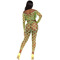 Комплект топ та легінси Leg Avenue Never Say Never у велику сіточку, салатовий, One Size
