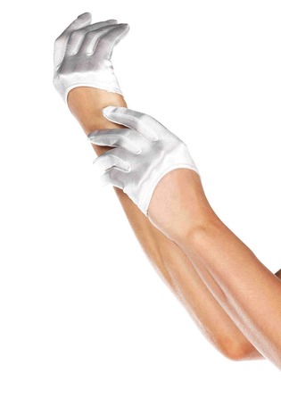 Рукавички сексуальні One Size Mini Cropped Satin Gloves від Leg Avenue