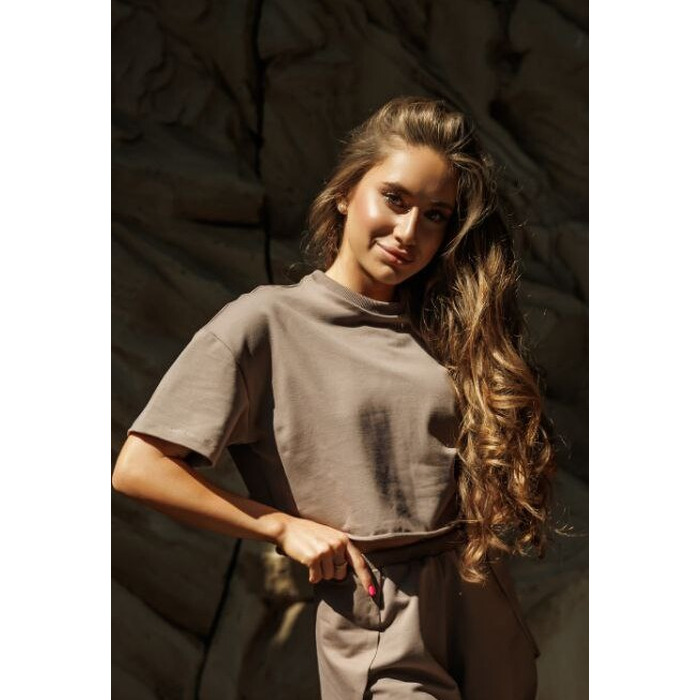 Кроп-топ оверсайз (cotton) & шортики Tuto