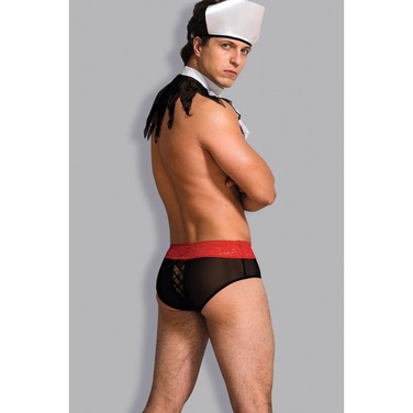 Костюм чоловічий 3 предмети S/M чорний + білий Sunspice