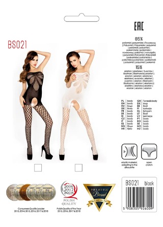 Бодистокинг BS021 Black Passion, с открытым доступом, черный, S/L