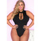 Боді TAKING RISKS CHOKER BODYSUIT BLACK, 1X2