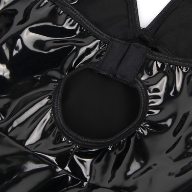 Платье с чокером, глянцевое Star Night Wet Look с имитацией винила, черное, M