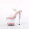 Босоніжки Pleaser Enchant-708AQUA-03 на підборах 8 дюймів, з ремінцем на щиколотці 3 3/4 дюйма, прозорі/рожеві