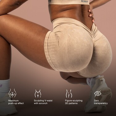 Шорти Nebbia High Waisted Push-Up Shorts TOTALLY SEAMLESS Pink 304