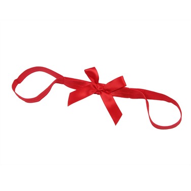 Комплект белья с бантиками Star Night и декоративными наручниками, красный, XS-S