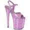 Босоніжки Pleaser Flamingo-809GP на підборах 8 дюймів, босоніжки з ремінцем на щиколотці 4 дюйми, бузковий блиск лак