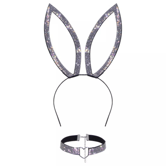 Ушки кролика и чокер Leg Avenue со стразами