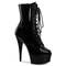 Ботильйони Pleaser Boots Delight-1020 6 дюймів на шнурівці PF, чорні