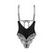 Боді Obsessive Lobellis мереживне, чорне, XS-S