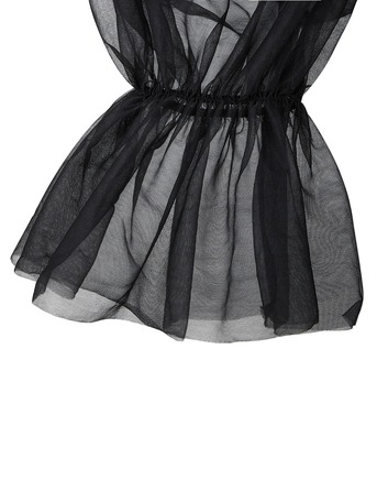 Корсет с рукавами Star Night 12 Plastic Bones на завязках лентах, черный, XS