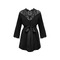Халат чорний Obsessive Bellastia peignoir XS/S