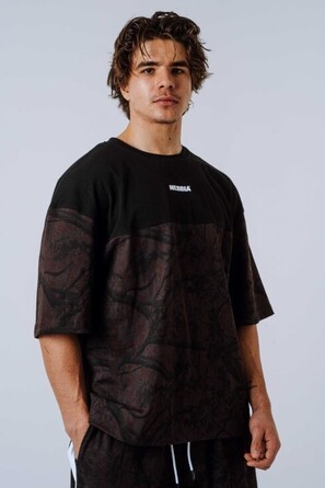 Футболка Nebbia Oversized Tee POWER Dark Brown Camo 898