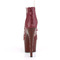 Босоніжки Pleaser Adore-765RM *7 дюймів на підборах, 2 3/4 дюйма з закритою спинкою, блискавка ззаду, бордові