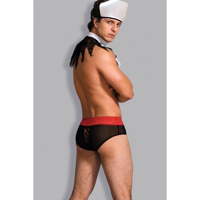 Костюм чоловічий 3 предмети S/M чорний + білий Sunspice