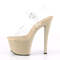 Босоножки Pleaser Sky-308, каблук 7 дюймов, ремешок на щиколотке шириной 2 3/4 дюйма, прозрачный/бежевый