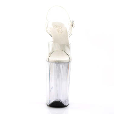 Босоніжки Infinity-908 на підборах 9 дюймів, з ремінцем на щиколотці 5 1/4 дюйма, прозорі