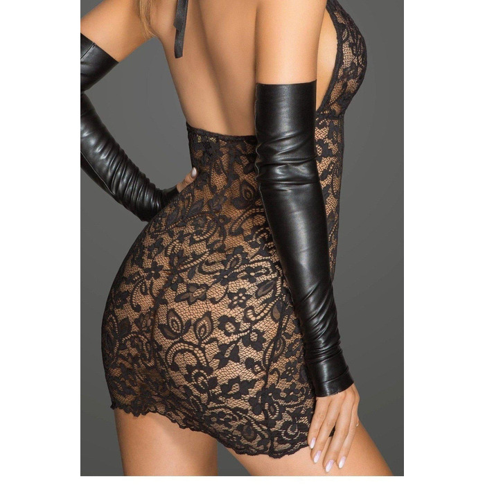 Сексуальное платье гипюровое Noir Handmade F210 черное, M