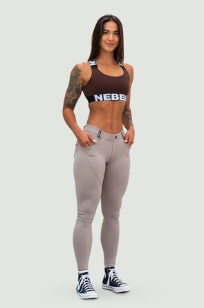 Топ Nebbia Medium-Support Criss Cross Sports Bra ICONIC Dark Brown 230