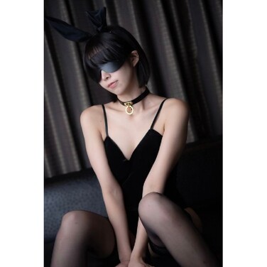 Маска на глаза Blindfold UPKO c итальянской кожи, черная