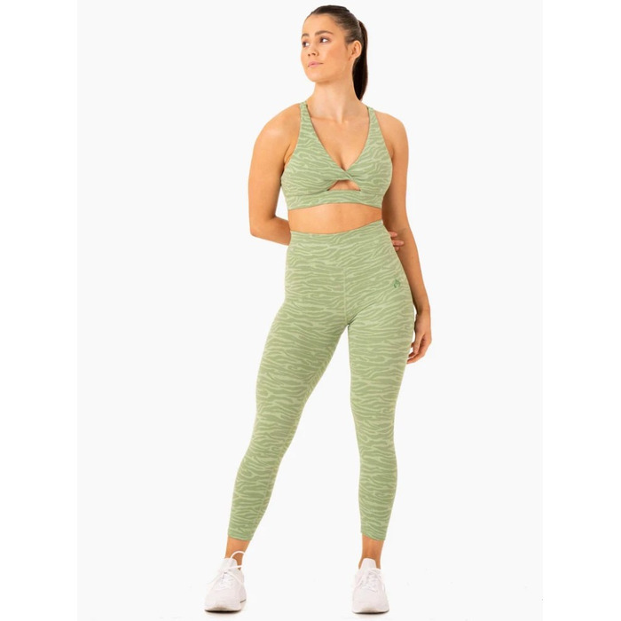 Леггинсы Transform High Waisted Leggings - Jade Green Zebra