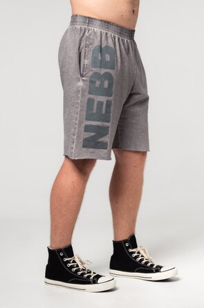 Шорты Nebbia Washed-off Gym Sweatshorts NO BS Light Grey 367