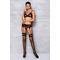 Комплект белья со шнуровкой по лифу и поясом для чулок NESSY SET black S/M - Passion