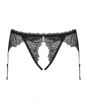 Пояс-стрінги з інтимним вирізом Obsessive Romanesa чорний, S\M