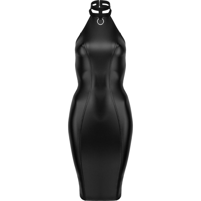 Платье с чокером Noir Handmade F160 из винила, черное, L