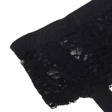 Мереживний пояс для панчіх Star Night з трусиками, чорний