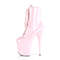 Ботинки Pleaser Flamingo-1020, каблук 8 дюймов, 4-дюймовые PF-ботинки со шнуровкой, молния сбоку, нежно-розовый цвет