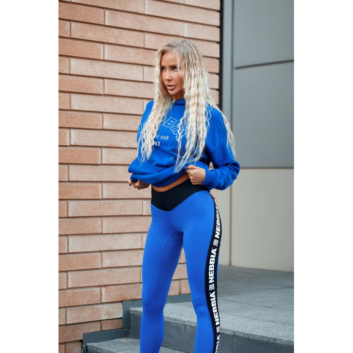 Легінси Nebbia High Waisted Side Stripe Leggings Iconic Blue 209