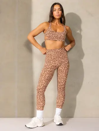 Леггинсы Ryderwear Empower High Waisted Leggings - Mocha Leopard