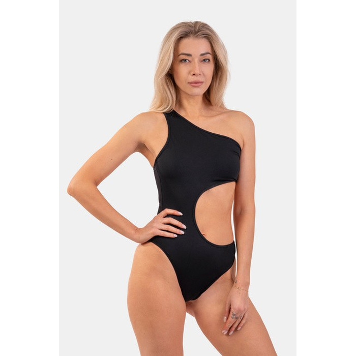 КУПАЛЬНИК ONE SHOULDER ASYMMETRICAL MONOKINI BLACK 459