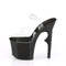 Босоніжки Pleaser Lovethorn-708 **7-дюймовий каблук Rose Thorn, босоніжки з ремінцем на щиколотці 3 1/4 дюйма PF, прозорі/чорні