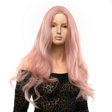 Перука довга хвиляста Fetish Hair ніжно рожева, 60 см