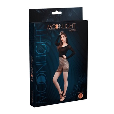 Сукня Moonlight Lingeried Model 13 в сіточку, чорна, One Size