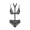 Боді комплект чорний Obsessive Ailay teddy set S/M
