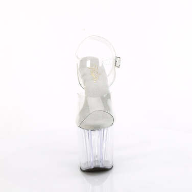 Босоножки Enchant-708, каблук 8 дюймов, ремешок на щиколотке 3 3/4 дюйма, прозрачные