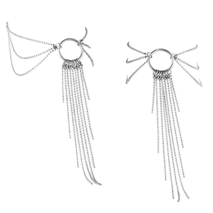 Браслеты для ног Bijoux Indiscrets Magnifique Feet Chain, серебристые
