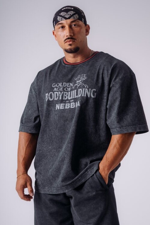 Футболка NEBBIA x Olympia Heavyweight Cotton T-Shirt Black 941