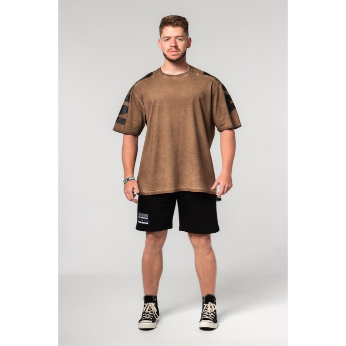 Футболка Nebbia Washed-off Oversized T-shirt LIFTING CLUB Light Brown 368