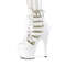 Ботинки Pleaser Adore-1013MST *Каблук 7 дюймов, 2 3/4 дюйма, ремни, шнуровка, решетка, молния сзади, белые