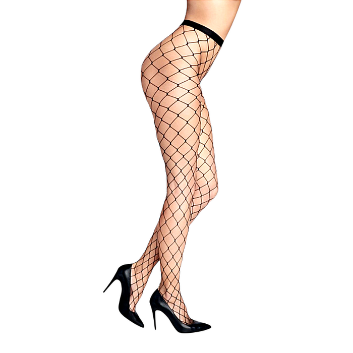 Сексуальные колготы в крупную сетку Sunspice черные, O/S