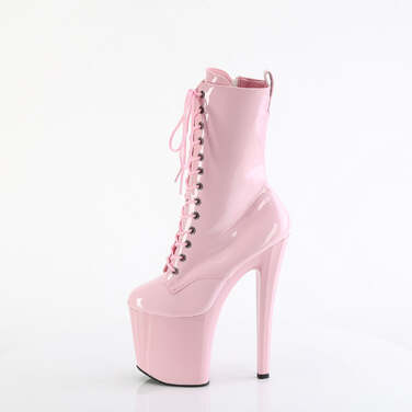 Чоботи Enchant-1040 *8 дюймів на підборах, 3 3/4 дюйма на шнурівці, збоку блискавка, рожеві