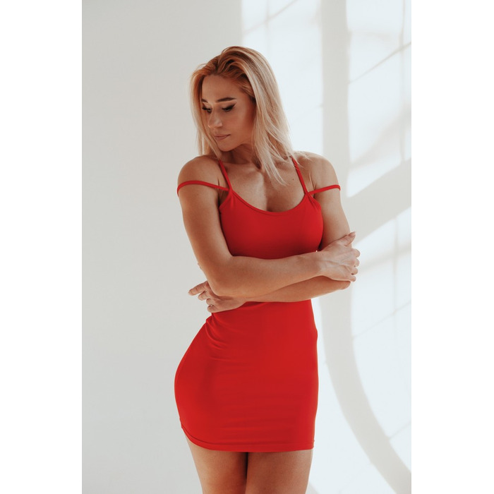 Плаття Fitzona RED BASIC DRESS жіноче облягаюче червоне