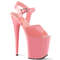 Босоножки Pleaser Flamingo-808N. Каблук 8 дюймов, ремешок на щиколотке 4 дюйма. Цвет: нежно-розовый.