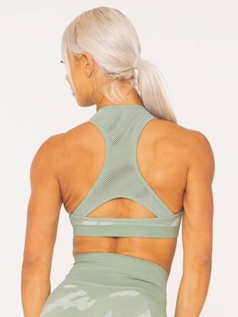 Топ Ryderwear Camo Seamless Sports Bra Sage