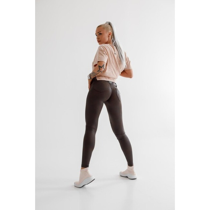 Штани NEBBIA LEATHER LOOK BUBBLE BUTT PANTS 538 Brown