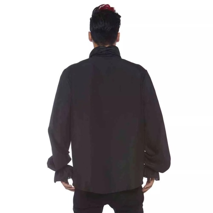 Чорна костюмна сорочка з воланами Leg Avenue M